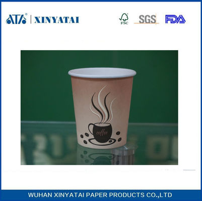 중국 단일 벽 일회용 뜨거운 종이 컵, 인쇄 맞춤형 종이 컵 마셔 협력 업체
