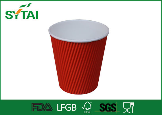 중국 액체 가공 잔물결 종이컵, 처분할 수 있는 12oz 커피 종이컵 협력 업체