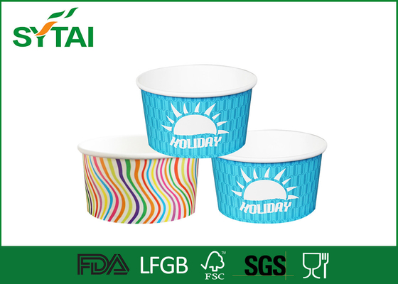 중국 처분 할 수있는 서류상 아이스크림 컵 12온스 인쇄 주문을 받아서 종이 컵과 그릇 협력 업체