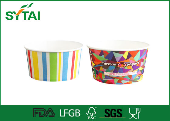 중국 재활용 귀여운 패턴 방수 아이스크림 종이 컵, 작은 일회용 종이 컵 16온스 협력 업체