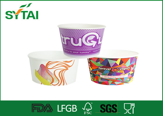 중국 사용자 정의 로고 일회용 종이 아이스크림 컵 요구르트 또는 우유 16 온스 레드 화이트 멀티 색상 협력 업체