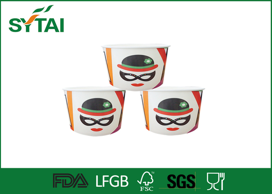 중국 주문 로고 종이 아이스크림 컵/생물 분해성 서류상 아이스크림 그릇 특성 디자인 협력 업체