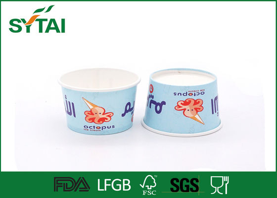 중국 처분할 수 있는 Flexo 인쇄, 4개 Oz를 가진 작은 서류상 아이스크림 컵을 두껍게 하십시오 협력 업체