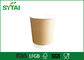 평지를 가진 벽 브라운 2개의 Kraft 종이컵, 격리된 서류상 커피 잔 및 돔 뚜껑 협력 업체