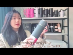 2잔의 열기 여행 컵