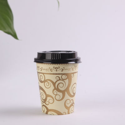 중국 12 온스 로고 뜨거운 음료를위한 인쇄 된 단일 벽 종이 컵, 뚜껑 일회용 커피 컵 협력 업체