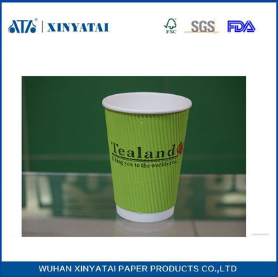 중국 뜨거운 음료 나 차가운 음료, 일회용 차 컵에 대 한 사용자 지정 절연 리플 벽 종이 컵 협력 업체