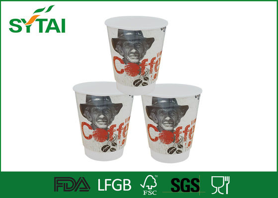 중국 안전 열 절연 종이 커피 컵 12온스 방지 이중벽 종이 컵 협력 업체