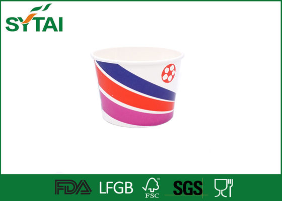중국 32OZ 다채로운 서류상 아이스크림은 두 배 PE에 의하여 Congratuation 입힌 사용을 받아 넣습니다 협력 업체