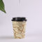 12 온스 로고 뜨거운 음료를위한 인쇄 된 단일 벽 종이 컵, 뚜껑 일회용 커피 컵 협력 업체