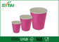 뚜껑, 돋을새김된 물결 모양 로고를 가진 분홍색 방수 처분할 수 있는 에스프레소 컵 협력 업체
